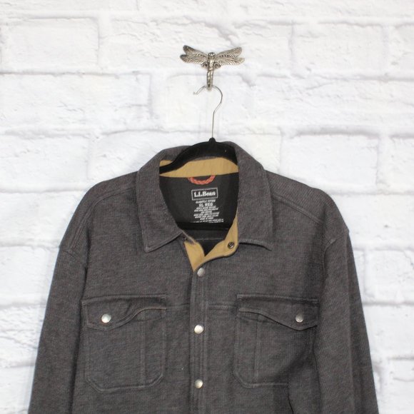 LL Bean Down Slightly Fitted Long Sleeve Thermal Style Shirt Size XL - Picture 2 of 8